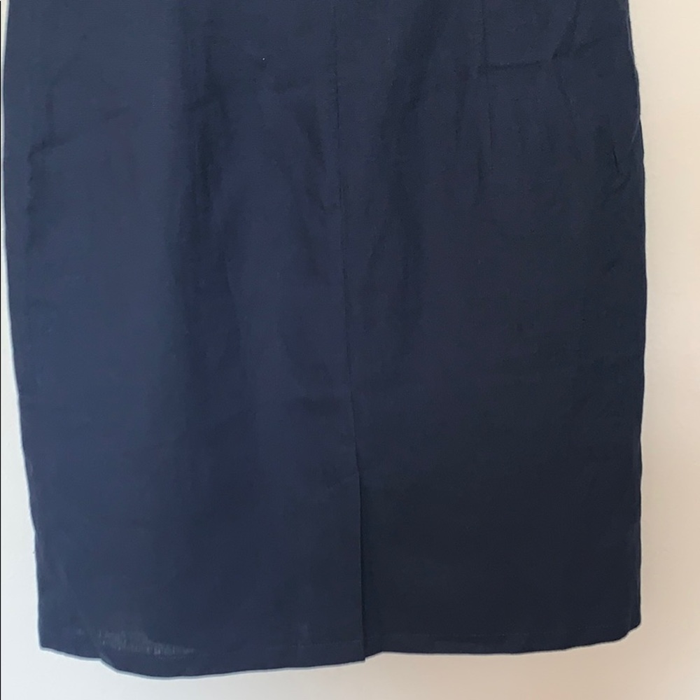 Barbour Kirkwall Navy Linen Dress US 6 NWT - Picture 13 of 13
